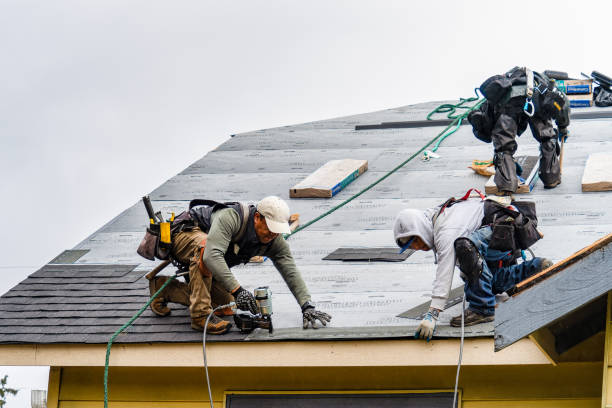 Professional Gutter Installation technician working in Miamiville, OH